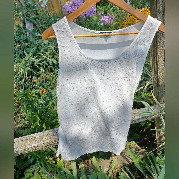 White scoop neck camisole size L - Picture 4 of 4